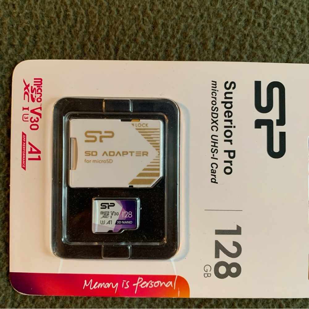 NIP Superior Pro microSDXC UHS-1 Card. 128 GB. Has SD Adapter. - Picture 2 of 4